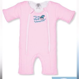 Pink Baby Sleepsuit with Double Zipper
